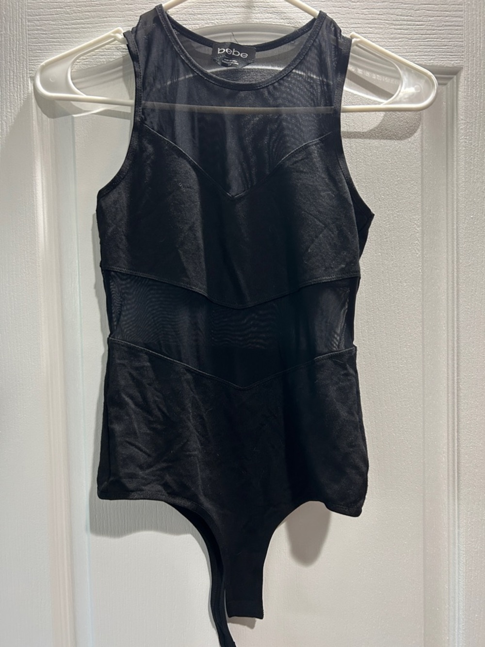 Bebe Black Mesh Bodysuit